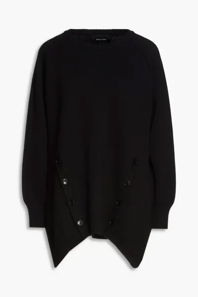 Шерстяной свитер с пуговицами Simone Rocha, черный