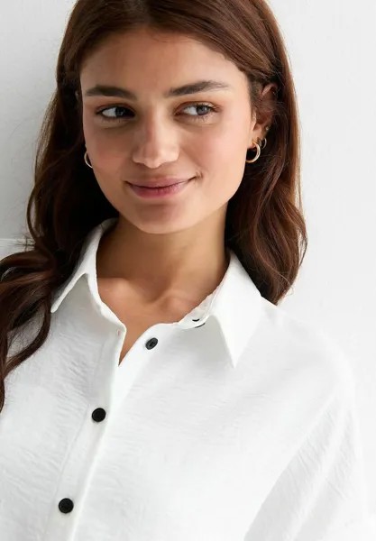 Рубашка Short Sleeve New Look, кремово-белая