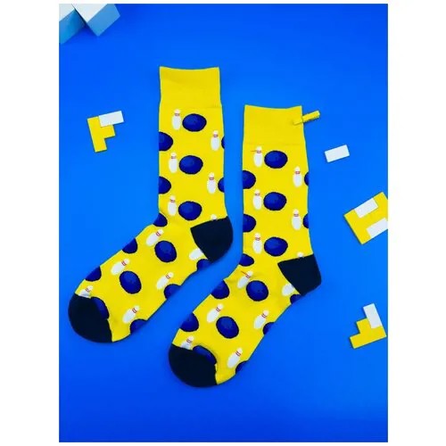 Носки 2beMan, размер 39-44, желтый, синий