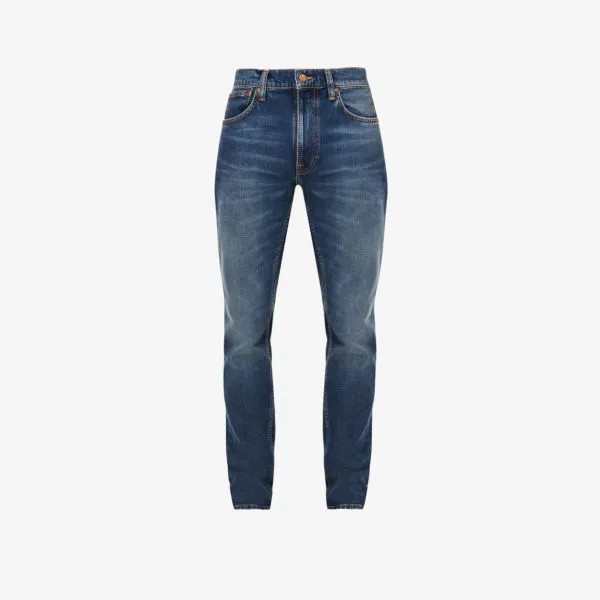 Lean dean зауженные джинсы из эластичного денима со средней посадкой Nudie Jeans, синий