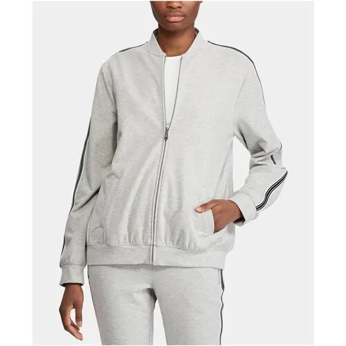 Толстовка Ralph Lauren XXL серая на молнии и лампасами по рукавам Womens Gray Heather Zip Up Jacket