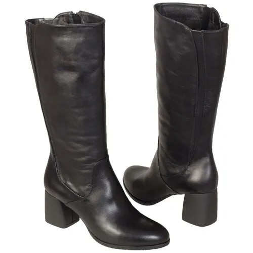 Женские осенние сапоги из натуральной кожи Mara Coppi MC-1651/970/938 nero koc