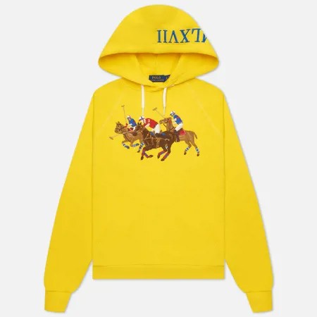 Женская толстовка Polo Ralph Lauren Polo Match Lightweight Seasonal Fleece Hoodie, цвет жёлтый, размер S