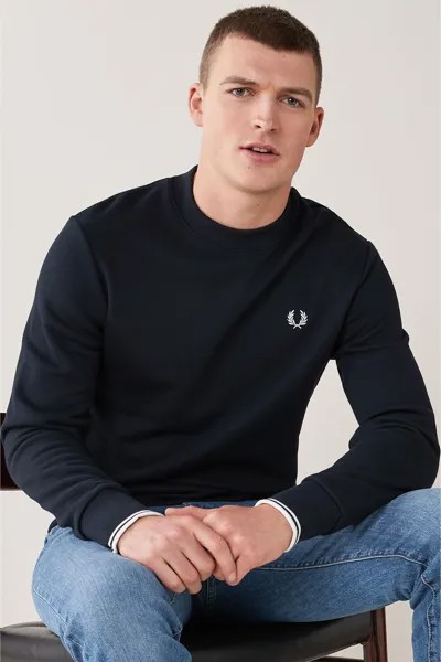 Толстовка с круглым вырезом Fred Perry, синий