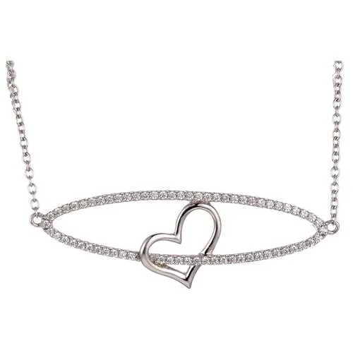 Колье из серебра 925 пробы с фианитами DM1253N_001_WG ELEMENT47, длина 40 см.