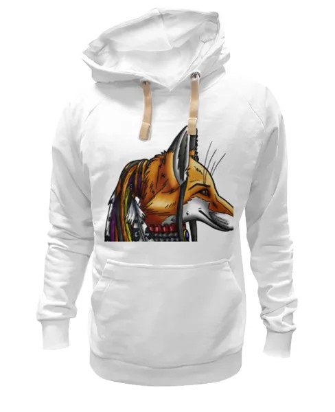 Худи унисекс Printio Лиса белое 2XL