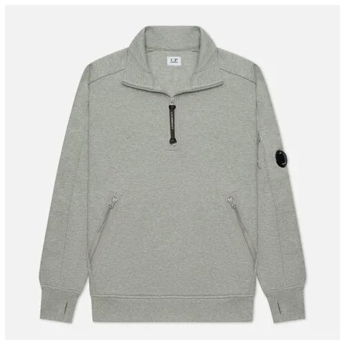 Мужская толстовка C.P. Company Diagonal Raised Fleece Half Zip серый , Размер S