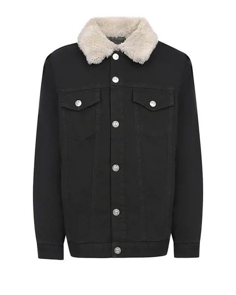 Джинсовая куртка с плюшевым воротником MM6 Maison Margiela детская