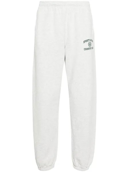 Sporty & Rich спортивные брюки Varsity Crest, серый