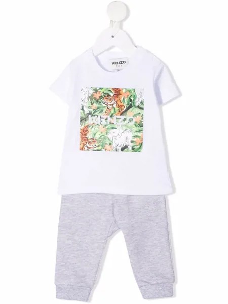 Kenzo Kids спортивный костюм с принтом