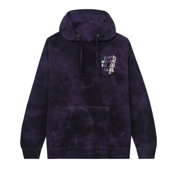 Худи Anti Social Social Club Dissociative 'Black/Purple Tie Dye', черный