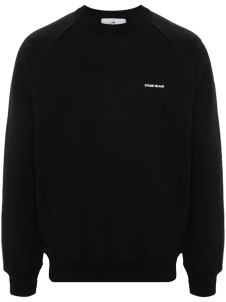 Stone Island толстовка с логотипом, черный