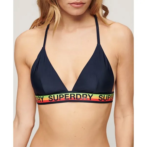 Топ бикини Superdry Logo Triangle, синий