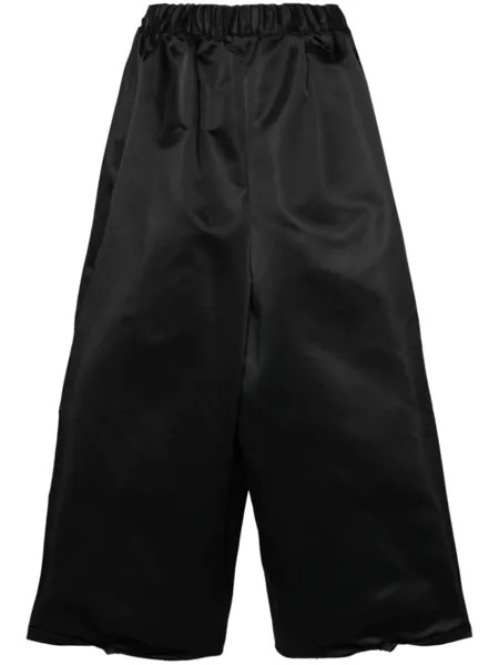 Comme Des Garçons укороченные брюки широкого кроя, черный