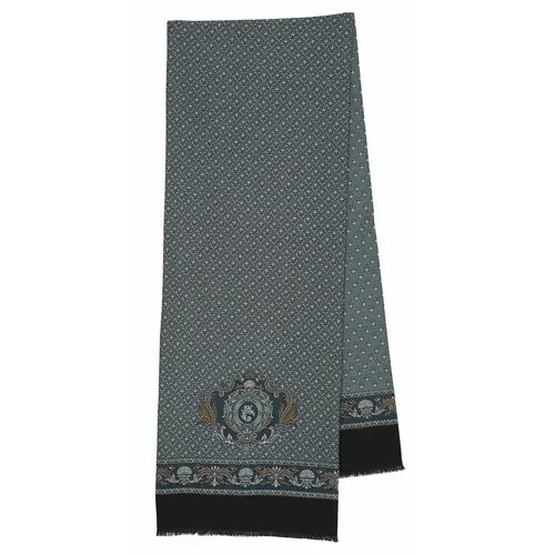 Шарф Павловопосадская платочная мануфактура,140х27 см, one size, серый