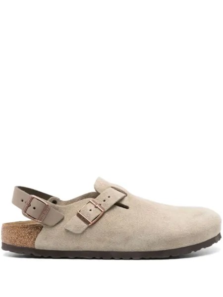 Birkenstock замшевые шлепанцы Tokyo II, зеленый