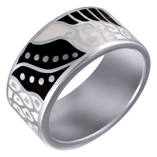 Кольцо ELEMENT47, серебро, 925 проба, эмаль