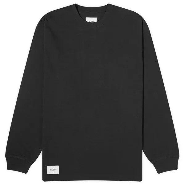 Лонгслив Wtaps 10 Long Sleeve Plain T-Shirt, черный