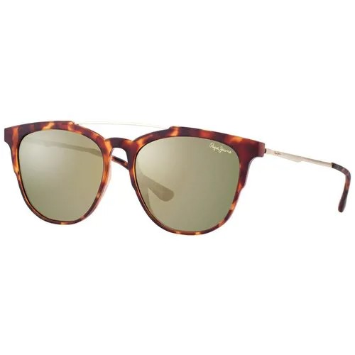 Солнцезащитные очки Pepe Jeans, квадратные, оправа: металл, коричневый