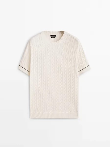 Джемпер мужской Massimo Dutti 97530371 белый L (доставка из-за рубежа)