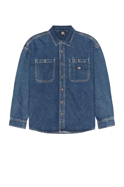 Рубашка Dickies Houston Denim Long Sleeve, цвет Classic Blue
