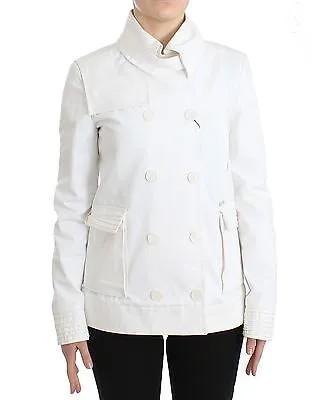 Куртка GF Gianfranco Ferre Белое двубортное пальто Блейзер IT40/US6 Рекомендуемая розничная цена 500 долларов США