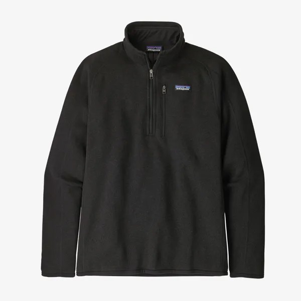 Мужской свитер Better из флиса с молнией 1/4 Patagonia, черный