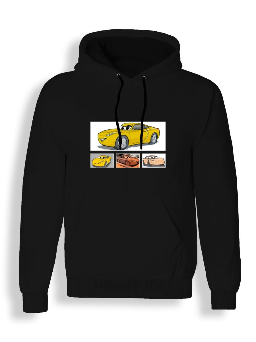 Худи унисекс СувенирShop Тачки/Cars/Молния Маккуин 16 черное L