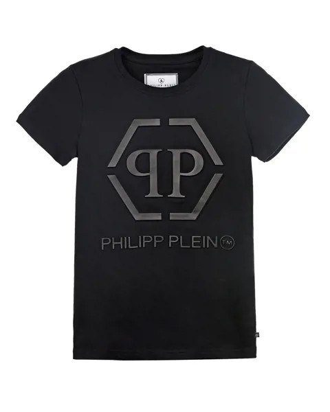 Черная футболка с логотипом Philipp Plein детская