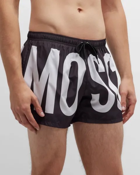 Мужские шорты для плавания с полным логотипом Moschino, цвет Black