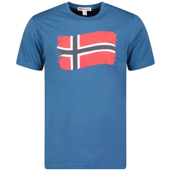Jorent sx1078hgn мужская футболка с короткими рукавами Geographical Norway, синий
