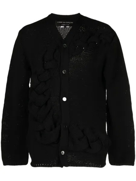 Comme des Garçons Homme Plus кардиган с V-образным вырезом, черный