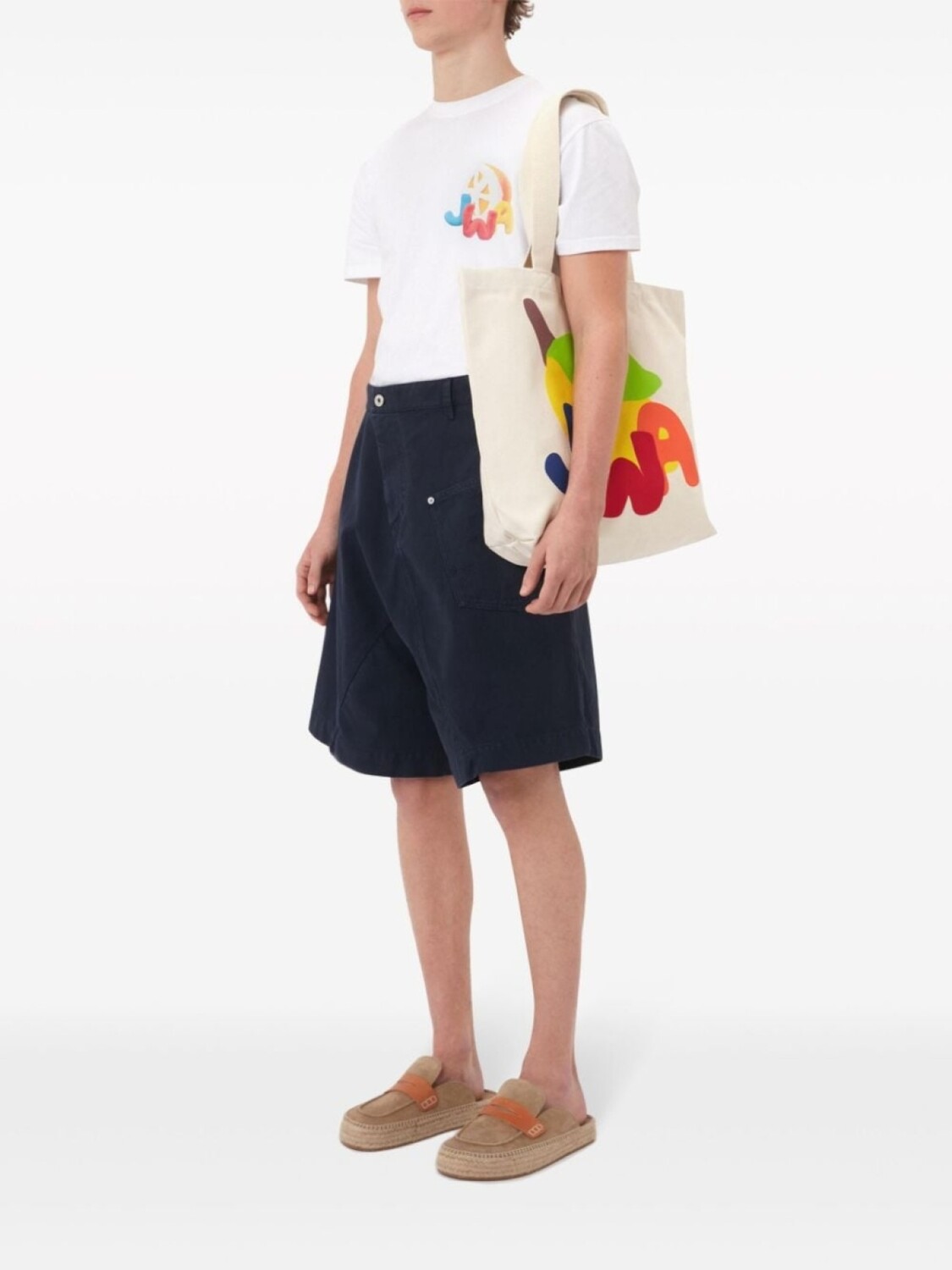 JW Anderson шорты-бермуды Twisted, синий