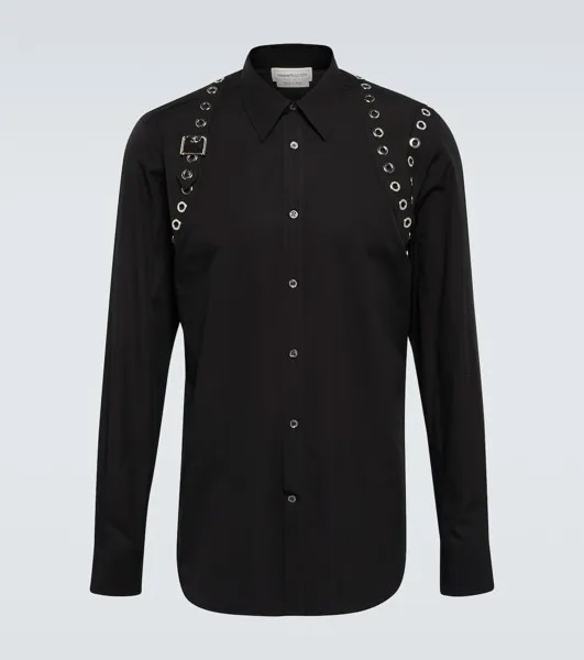 Рубашка из поплина Alexander McQueen, черный