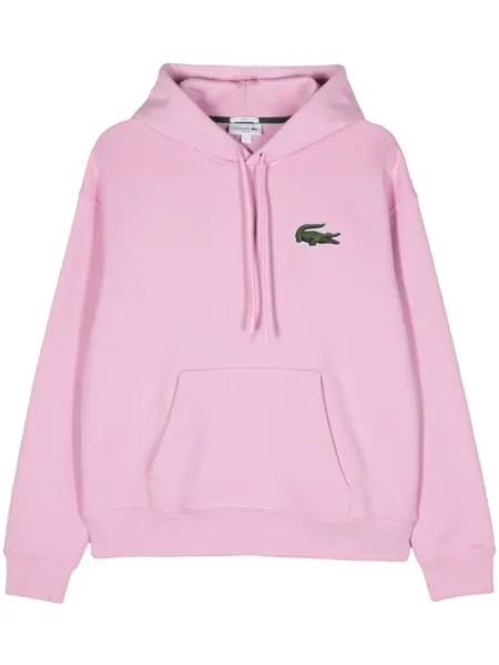 Lacoste худи с нашивкой-логотипом, розовый