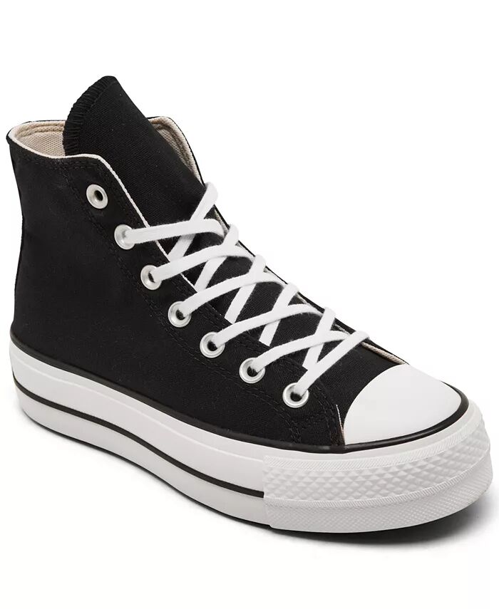 Женские повседневные высокие кеды на платформе Chuck Taylor All Star Lift Line от Finish Line Converse, черный