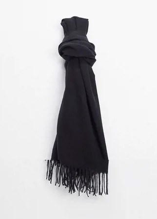 Черный шарф Bershka-Серый