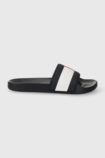 Шлепанцы RUBBER TH FLAG POOL SLIDE Tommy Hilfiger, темно-синий