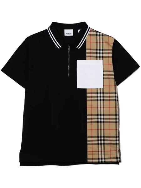 Burberry Kids рубашка поло в клетку Vintage Check