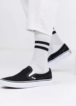 Черно-белые кеды-слипоны Vans Classic-Черный