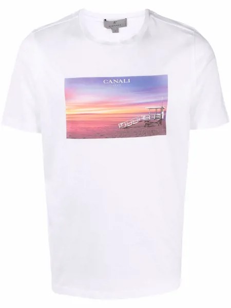Canali футболка с фотопринтом