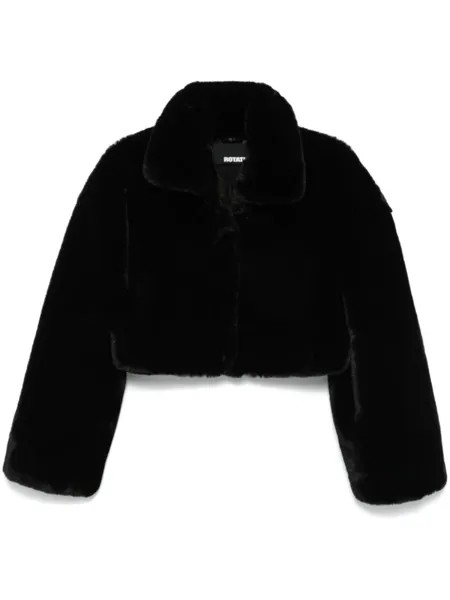ROTATE BIRGER CHRISTENSEN укороченная куртка из искусственного меха, черный