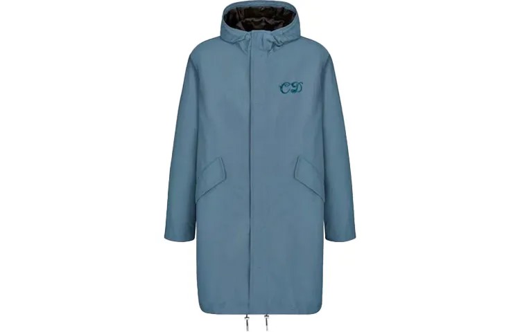 Ежеквартальные новинки Parka Coat Men Blue Dior, синий
