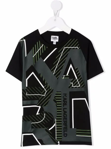 Karl Lagerfeld Kids футболка из органического хлопка с логотипом