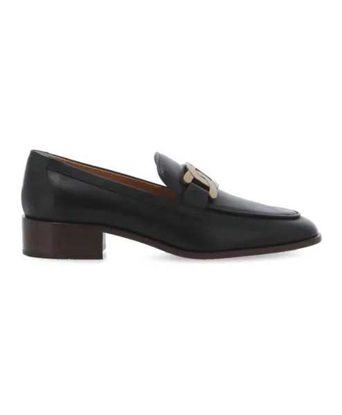 Элегантные кожаные тапочки Tod'S, черный