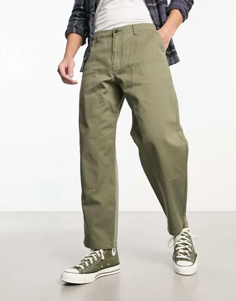 Винтажные зеленые брюки свободного кроя из практичного твила Farah Anderson