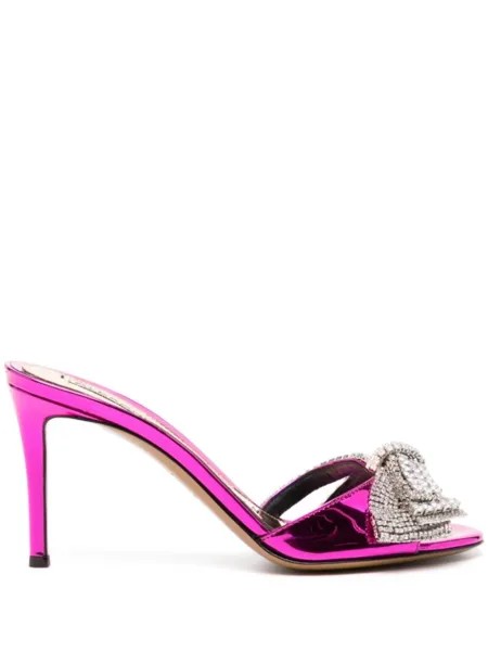 Alexandre Vauthier лакированные мюли с бантом, розовый