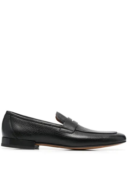 Corneliani фактурные лоферы, черный