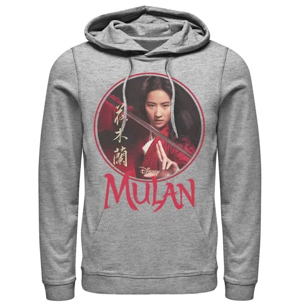 Мужская толстовка с логотипом Mulan Circle Portrait Disney