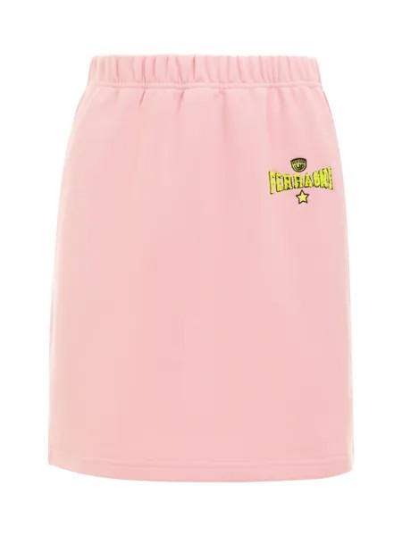 Chiara Ferragni юбка стандартного кроя с эластичной талией и вышитым логотипом из губки., розовый